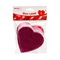 Naklejka ozdobna pianki Serca - opak 8szt.