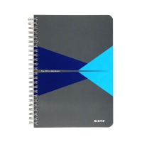 Kołonotatnik A5/90 kratka niebieski Office Card Leitz