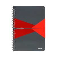 Kołonotatnik A5/90 kratka czerwony Office Card Leitz