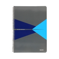 Kołonotatnik A4/90 kratka niebieski Office Card Leitz