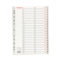 Przekładki PP A4 1-54 szare Esselte