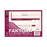 Faktura A5 dla podmiotów zwolnionych z pod. od towarów i usług MP 203-3E