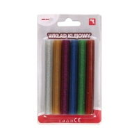 Wkład klejowy brokatowy 11x100mm mix kolorów - 6 szt.