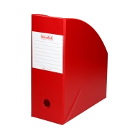 Pojemnik czasopisma 110mm czerwony PCV Biurfol