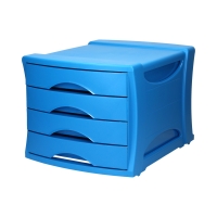 Pojemnik na dokumenty 4 szuflady niebieski Vivida Esselte