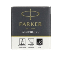 Naboje atramentowe mini czarne (6) Parker 1950407