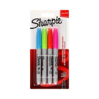 Markery permanentne 1.00mm 4kol Sharpie Fine