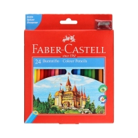 Kredki ołówkowe 24kol zamek Faber-Castell FC120124