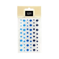 Emaliowane kropki samoprzylepne 4-7mm niebieskie (54)