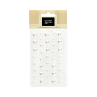 Perełki samoprzylepne białe Serca (40)