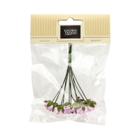 Kwiaty papierowe bukiecik róże różowe (12)