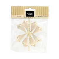 Kwiaty płócienne bukiecik Kalia białe (8)