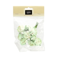 Kwiaty papierowe bukiecik piwonia białe (10)