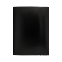 Teczka gumka A4 czarna lakierowana Interdruk