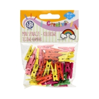 Klamerki - spinacze drewniane mini Tęczowe (50) Astra 335119026