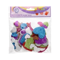 Naklejki dekoracyjne brokat Serca 335117009