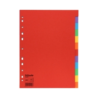 Przekładki kartonowe A4 12k kolorowe Esselte 100202