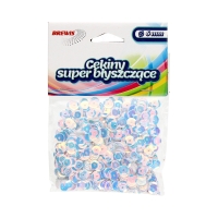 Cekiny błyszczące białe 6mm Brewis SB6