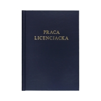 Okładka kanałowa AA granatowa 44k napis praca licencjacka