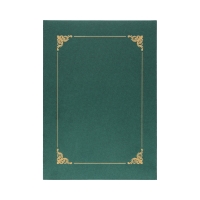 Teczka ozdobna dyplom zielona złota ramka