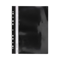 Skoroszyt sztywny/perfora A4/PCV czarny Biurfol SH-01