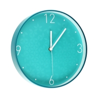 Zegar ścienny turkusowy WOW Leitz