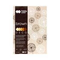 Blok Deco A4/20 5kol brązowy Happy Color 2030-072