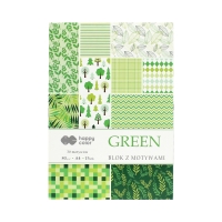 Blok z motywami  A4/15 Green Happy Color