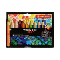 Kredki 3w1 10kol Woody Arty Stabilo 880/10-1-20