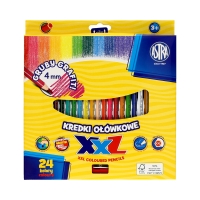 Kredki ołówkowe 24kol - gruby grafit 4mm Astra 312120004