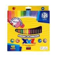 Kredki ołówkowe 48kol - gruby grafit 4mm Astra 312120006