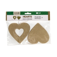Kształty papier mache Hearts 10x2.5cm HappyColor (2)