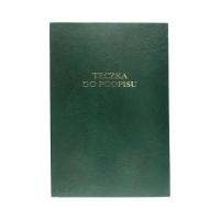 Książka do podpisu 20k zielona harmonijkowa bez otworów Barbara