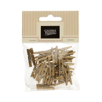 Klamerki drewniane 25mm złote (25)