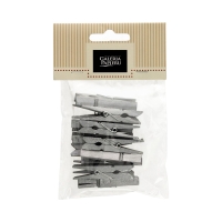 Klamerki drewniane 47mm srebrne (12)