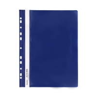Skoroszyt sztywny perforacja A4/PVC granatowy Biurfol ST-02