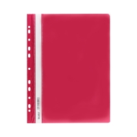 Skoroszyt sztywny perforacja A4/PVC różowy Biurfol ST-02
