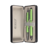 Komplet pióro wieczne + długopis seledynowy etui Winner Pastel 880055