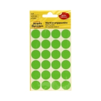 Etykiety oznaczeniowe fi18 zielone Kropki Zweckform usuwalne (96)