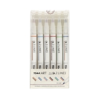 Cienkopis 0.5mm 2kol końcówek Toma TO-348 - 6szt.