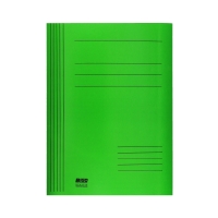Skoroszyt zwykły A4 1/1 zielony z fałdą Bigo
