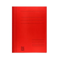 Skoroszyt zwykły A4 1/1 czerwony z fałdą Bigo