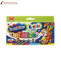 Kredki woskowe 24kol Bambino