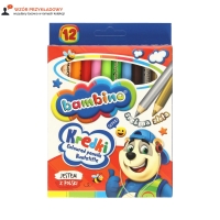Kredki ołówkowe 12kol Jumbo drew Bambino