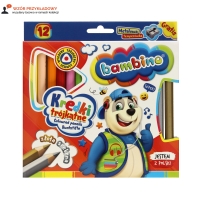 Kredki ołówkowe 12kol trójkątne Jumbo Bambino