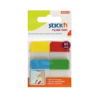 Zakładki indeksujące 38x25/20 4kol przezoczyste Stickn