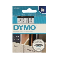 Taśma 12mmx7m czarno/przezroc Dymo 5045010