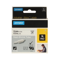 Taśma 12mmx1.5m biała termokuczliwa Dymo