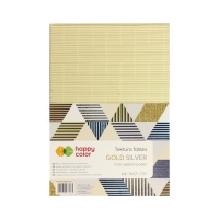 Karton falisty A4/10 metallic brokat Happy Color