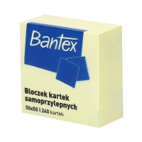 Karteczki samoprzylepne 50x50/240 żółte Bantex